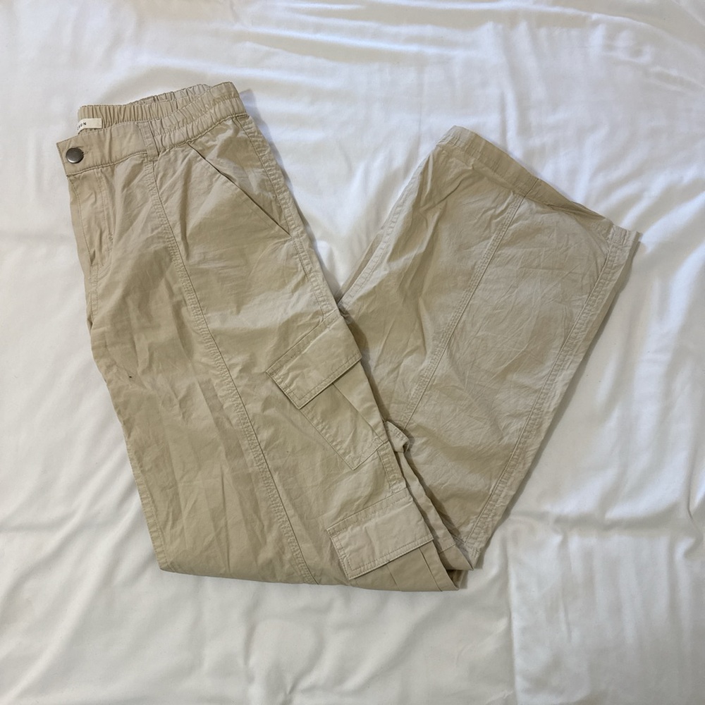 Tan Low Rise Cargo Pants